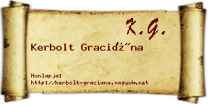 Kerbolt Graciána névjegykártya